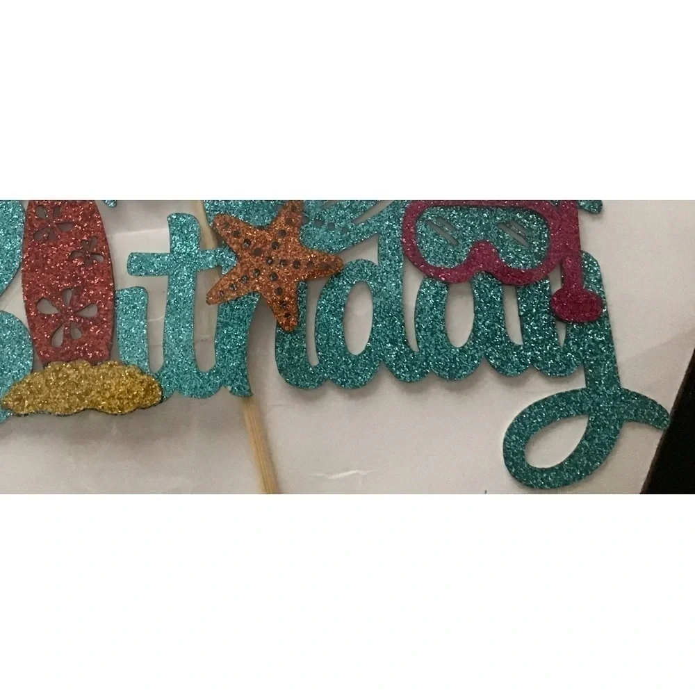 Happy Birthday Cake Topper  - Surfer theme. BRAND NEW